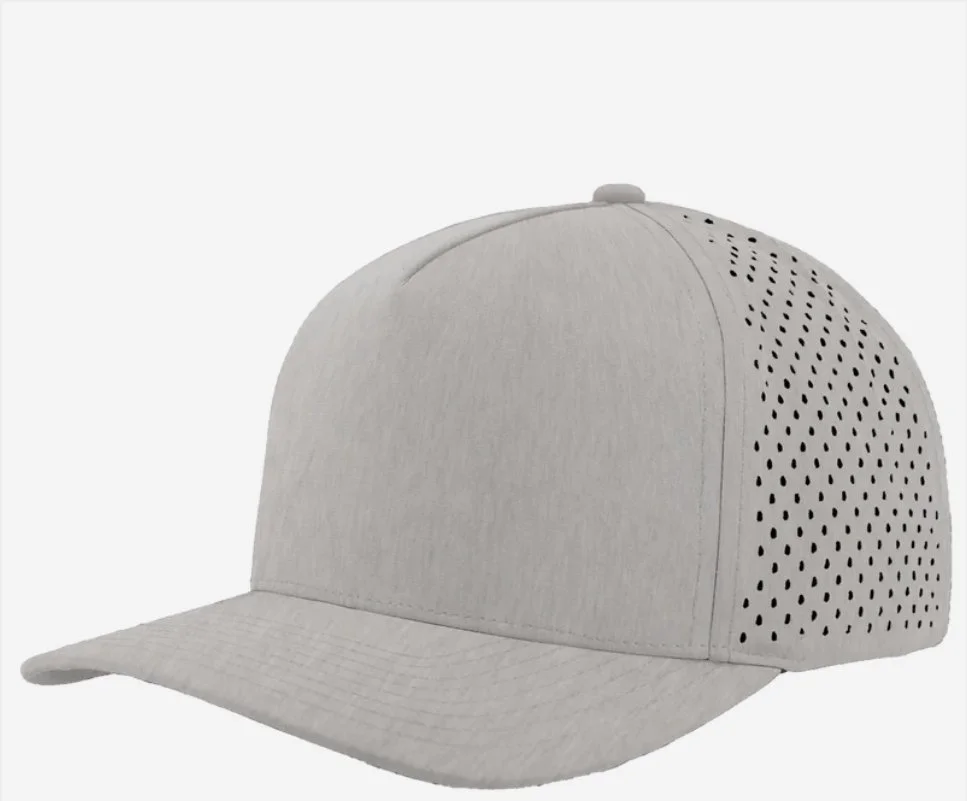 Heather grey- Zapped Headwear BLACKHAWK 5-Panel Snapback Hat