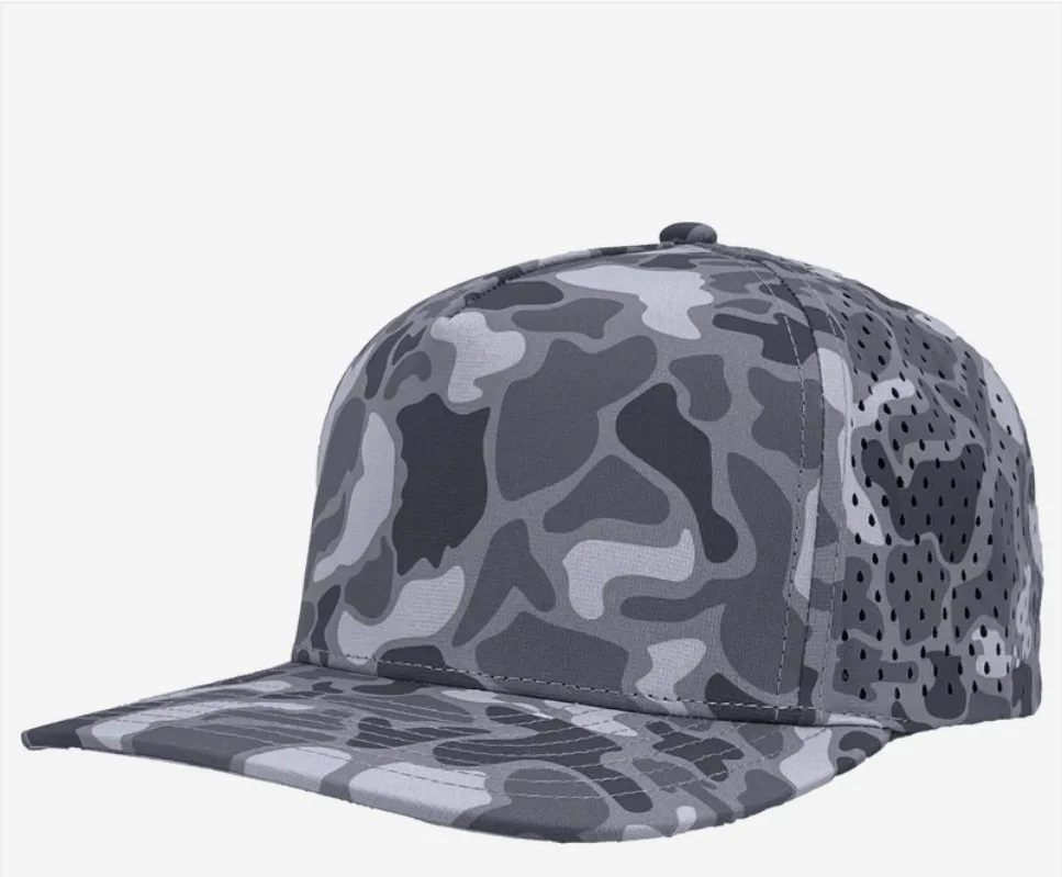 Grey Old School Camo- Zapped Headwear BLACKHAWK 5-Panel Snapback Hat