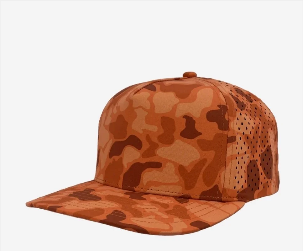 Blaze Orange Old School Camo- Zapped Headwear BLACKHAWK 5-Panel Snapback Hat