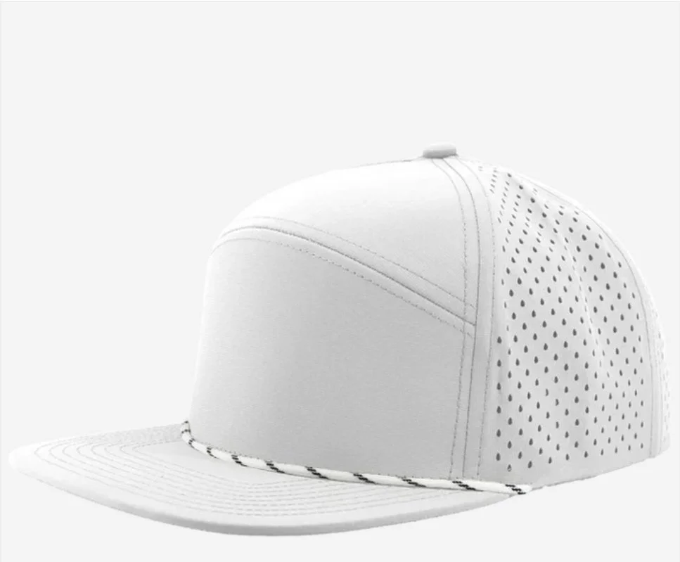 Off White- Twisted White Rope- Zapped Headwear OSPREY R+ 7-Panel Rope Snapback Hat