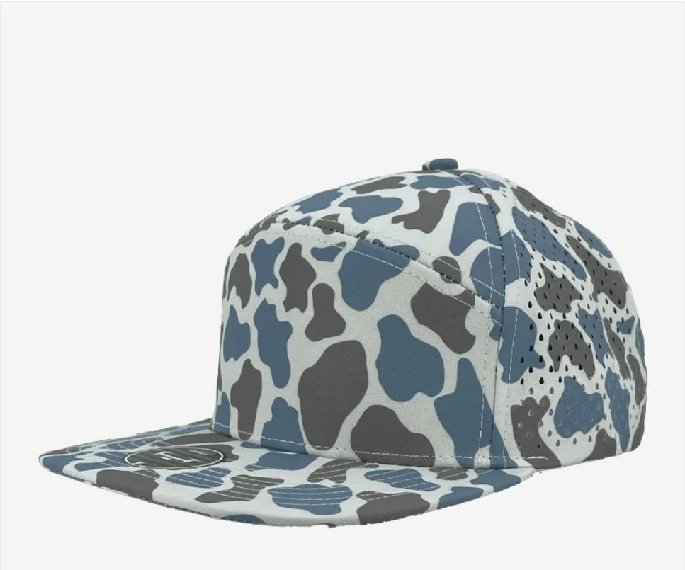 Blue Old School Camo- Zapped Headwear OSPREY 7-Panel Snapback Hat
