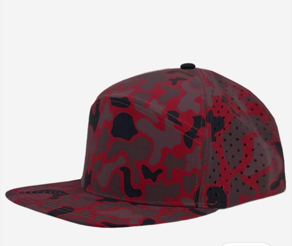 University Red Old School Camo- Zapped Headwear OSPREY 7-Panel Snapback Hat