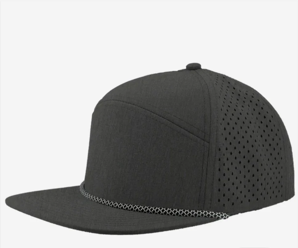Graphite- Grey Chainlink Rope- Zapped Headwear OSPREY R+ 7-Panel Rope Snapback Hat