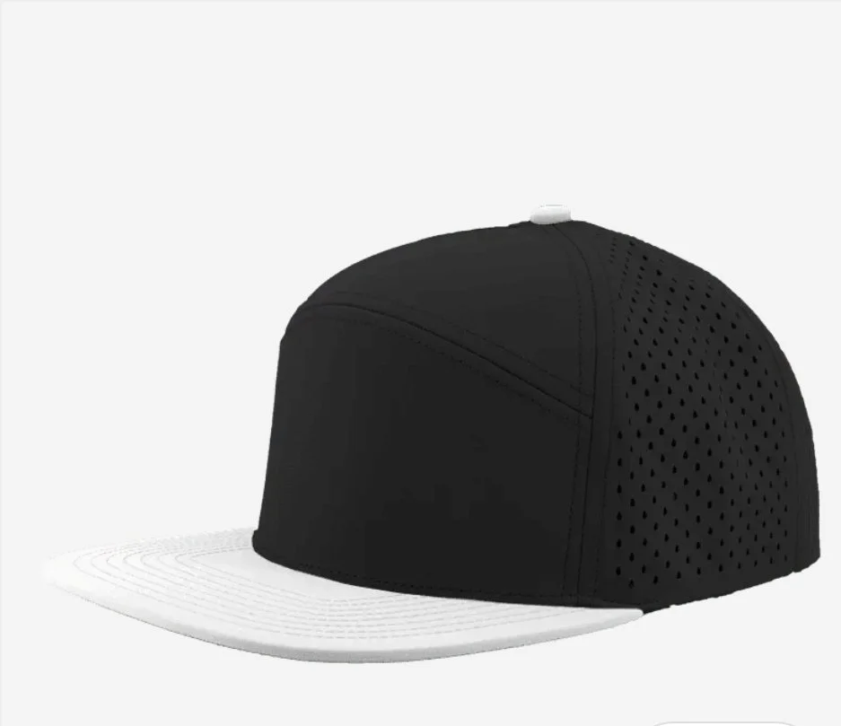 Off White Bill- Zapped Headwear OSPREY 7-Panel Snapback Hat- Black