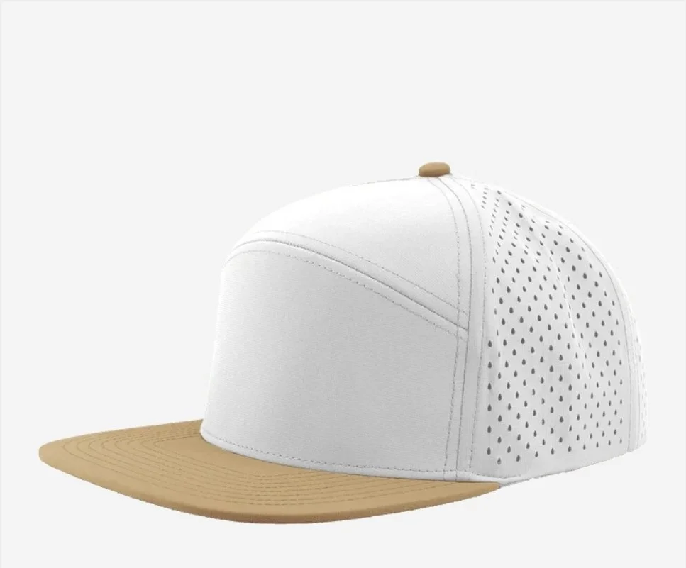 Off White- Khaki bill- Zapped Headwear OSPREY 7-Panel Snapback Hat