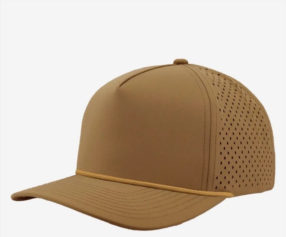 Caramel- Caramel Rope- Zapped Headwear BLACKHAWK R+ 5-Panel Rope Snapback Hat
