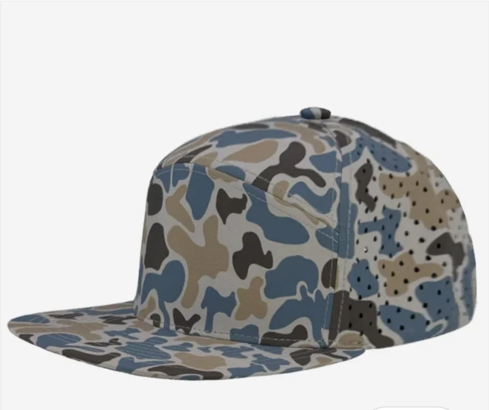 Land and Sea Old School Camo- Zapped Headwear OSPREY 7-Panel Snapback Hat