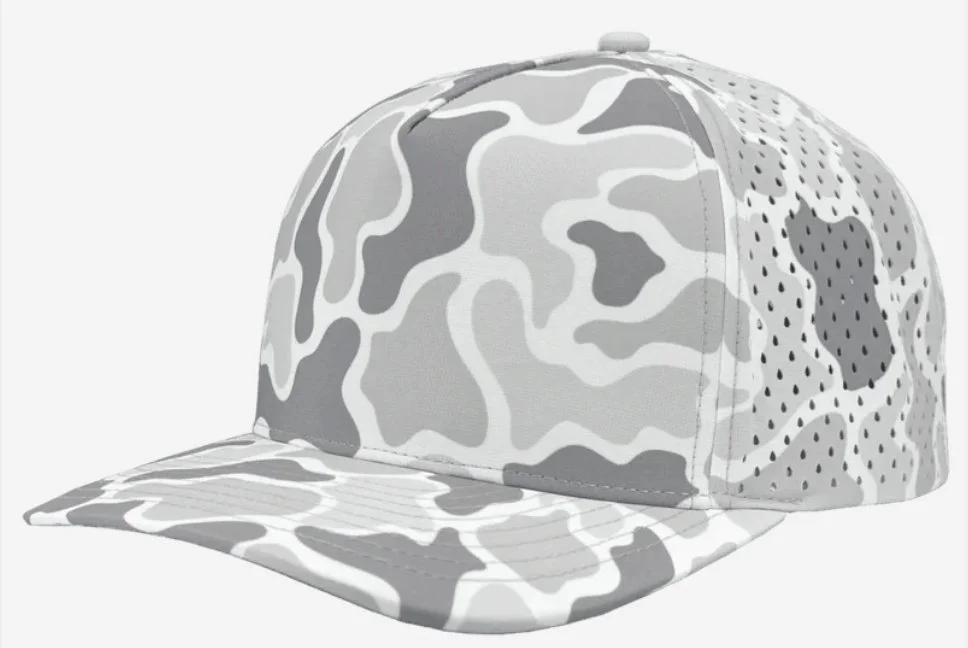 Snow Old School Camo- Zapped Headwear BLACKHAWK 5-Panel Snapback Hat