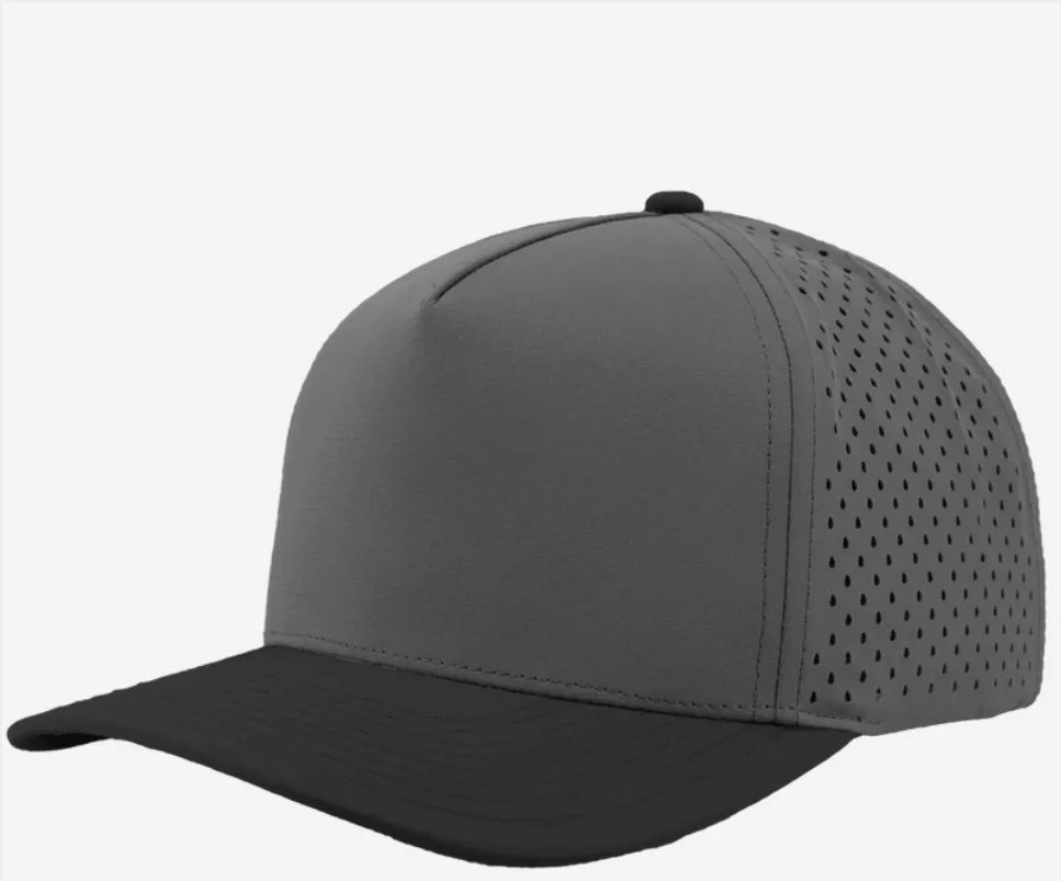 Grey- Black Bill- Zapped Headwear BLACKHAWK 5-Panel Snapback Hat