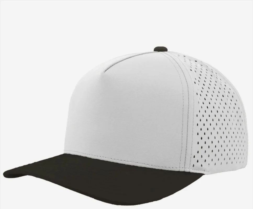 Off White- Black Bill- Zapped Headwear BLACKHAWK 5-Panel Snapback Hat