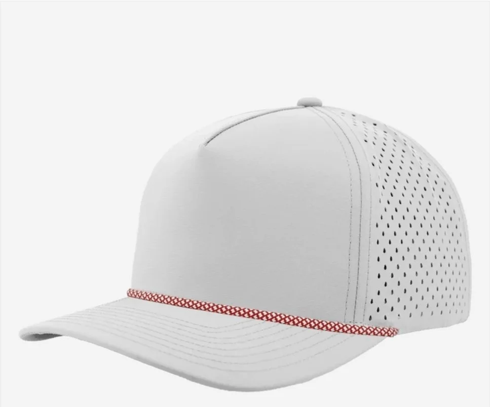 Off White- Red Chainlink Rope- Zapped Headwear BLACKHAWK R+ 5-Panel Rope Snapback Hat