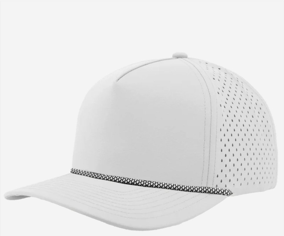 Off White- Black Chainlink Rope- Zapped Headwear BLACKHAWK R+ 5-Panel Rope Snapback Hat