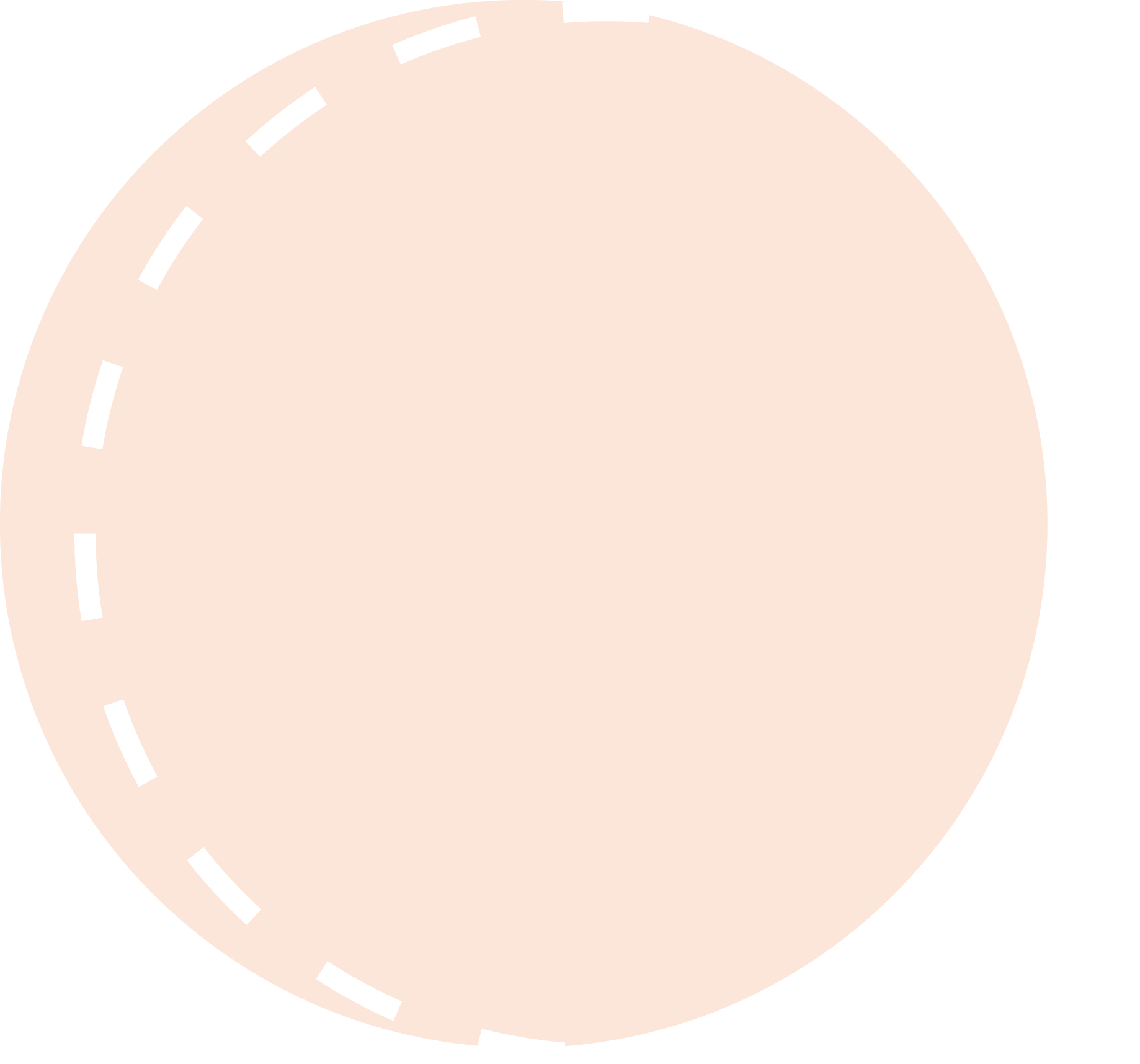 Close-up of a clock face with no hands, featuring a beige background, black outer edge, and white hour markers.