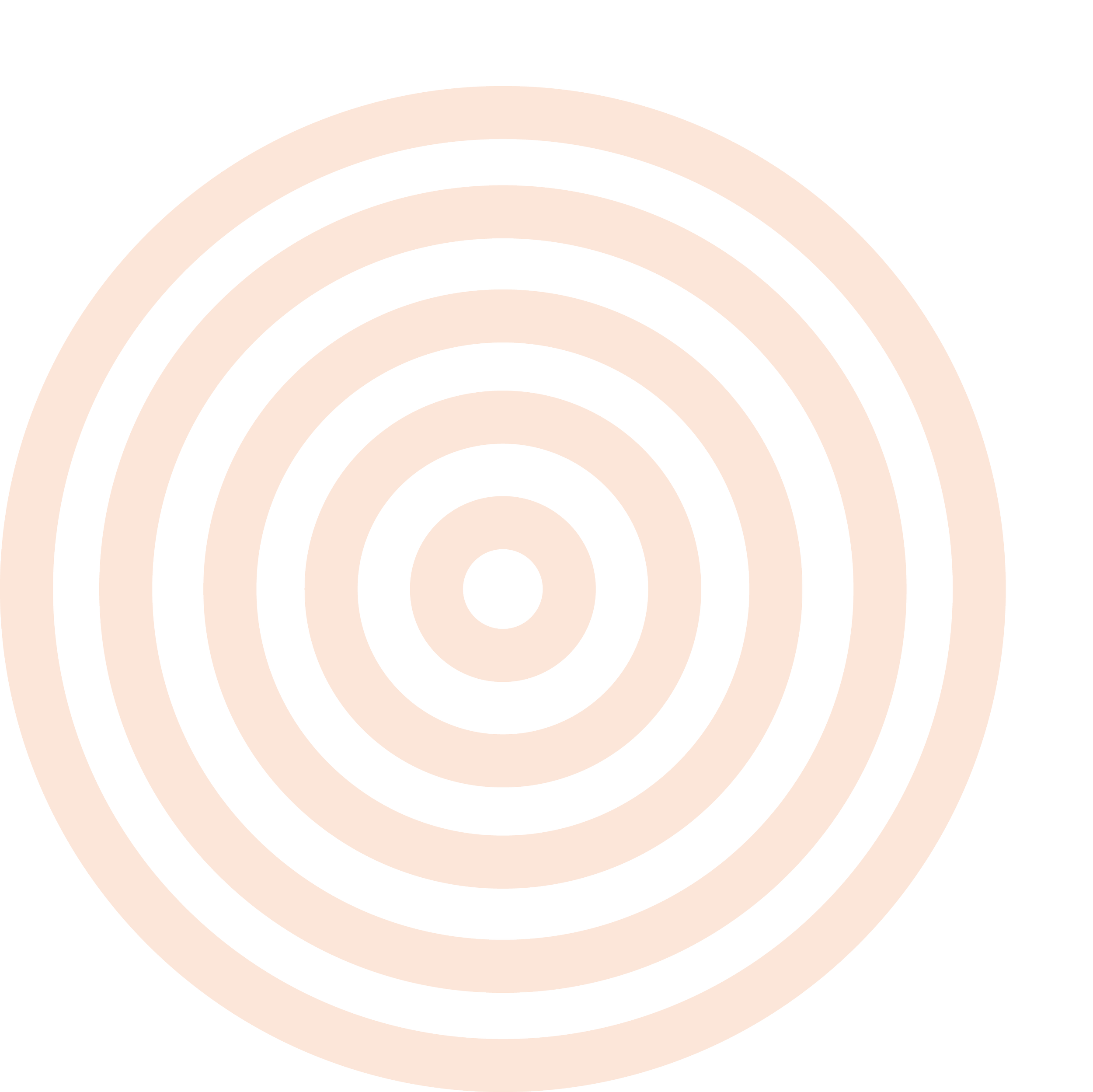 Close-up of concentric black and beige circles forming a target pattern.