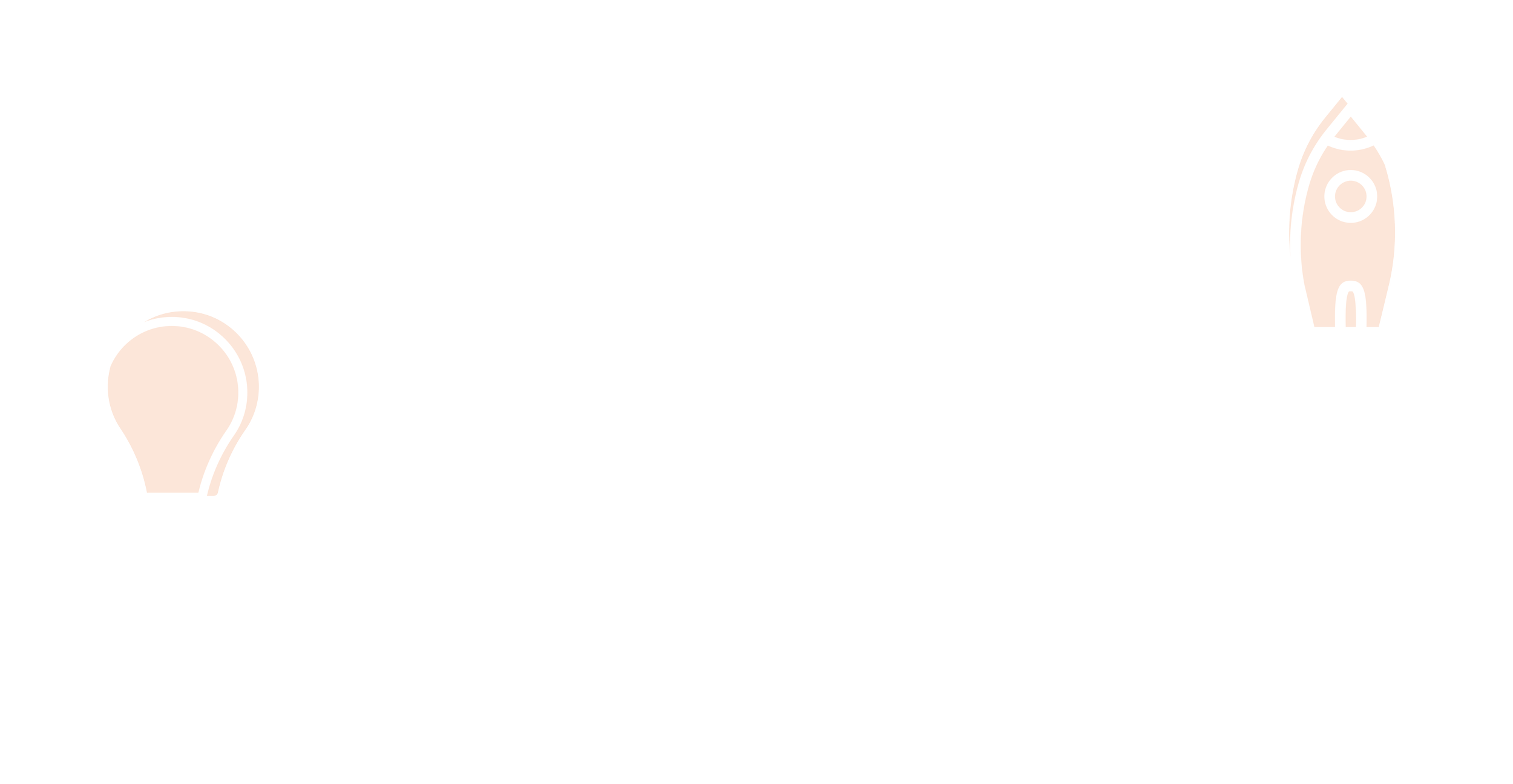 A simple graphic of a lightbulb, a dashed path, and a rocket taking off from a cloud, symbolizing ideas, a journey, and launch.