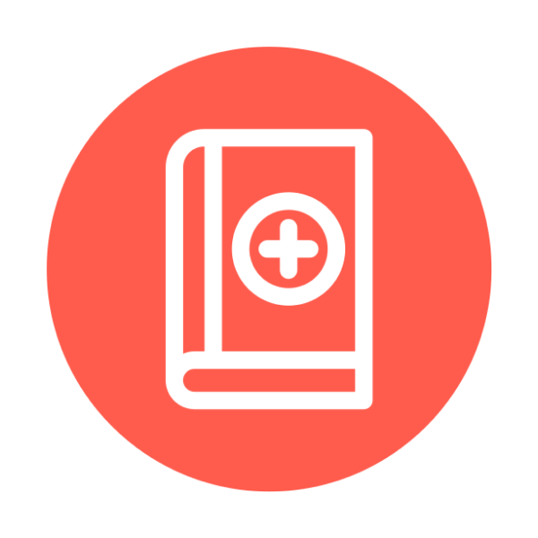 Booklet with health icon