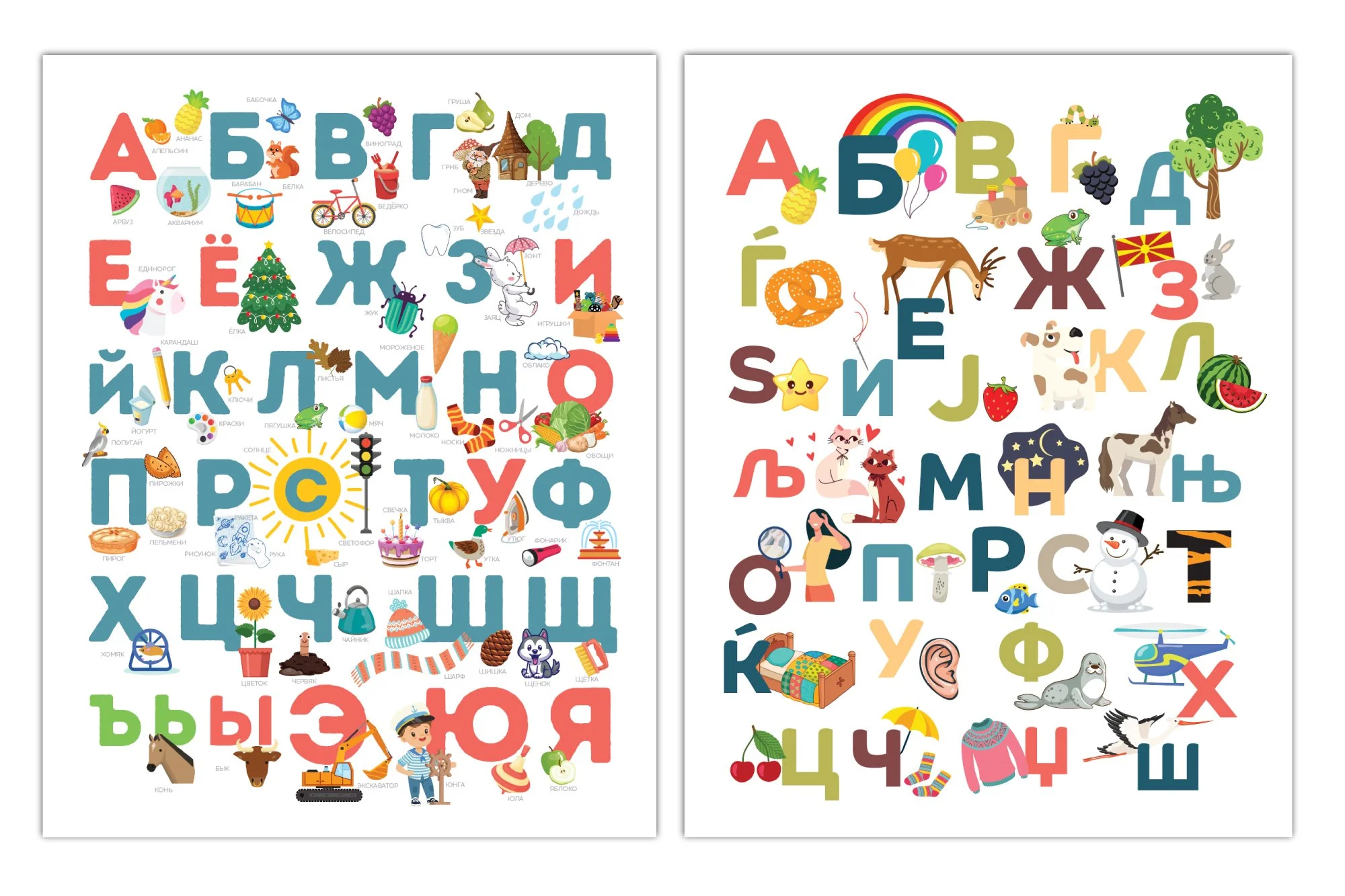 Applying the alphabet poster system to Russian and Macedonian