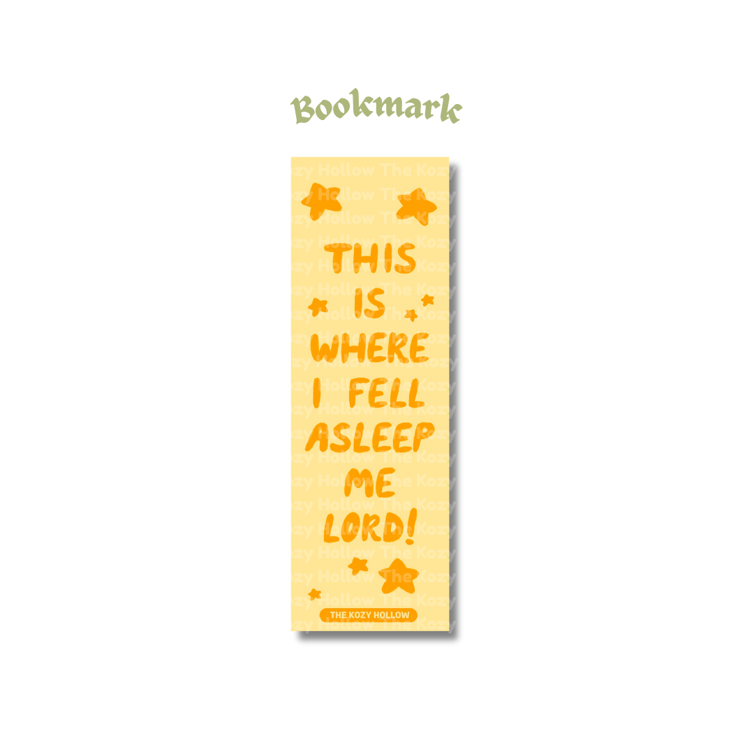 Where I Fell Asleep Bookmark