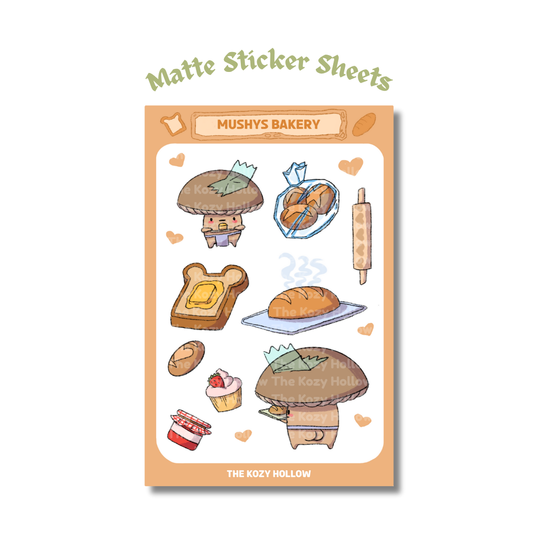 Mushy's Bakery Sticker Sheet