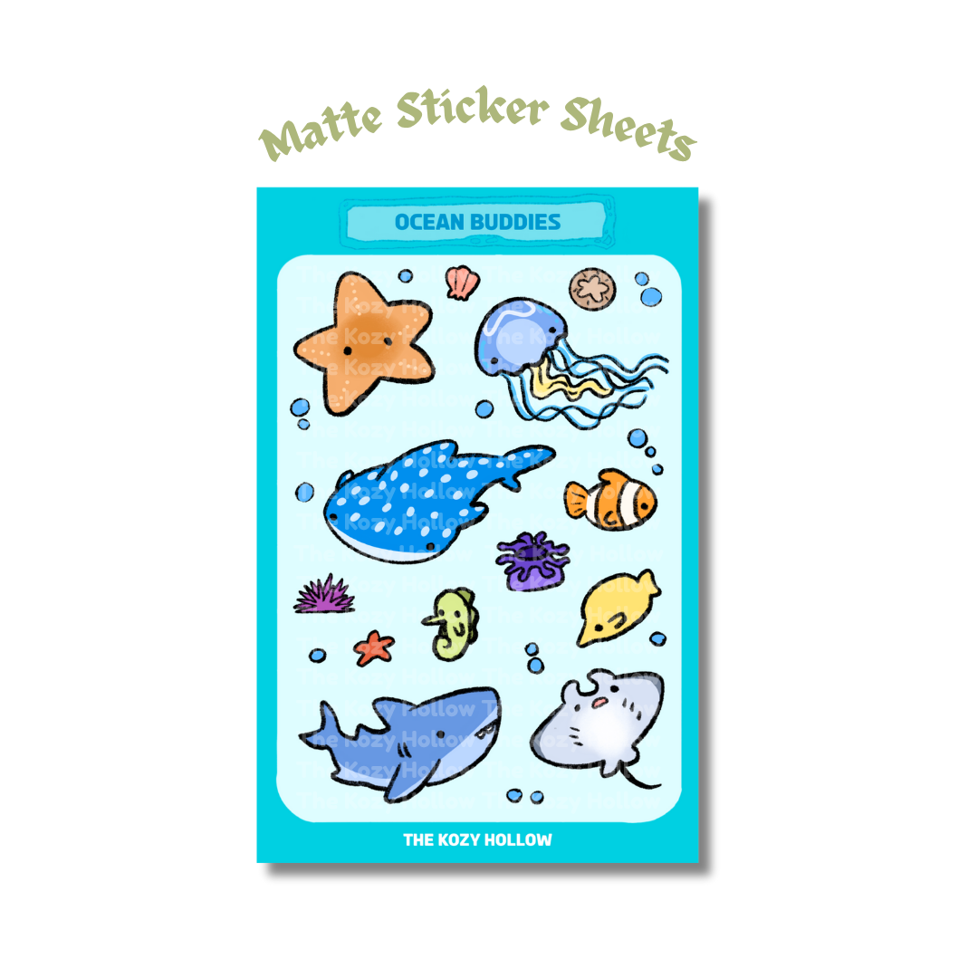 Ocean Buddies Sticker Sheet
