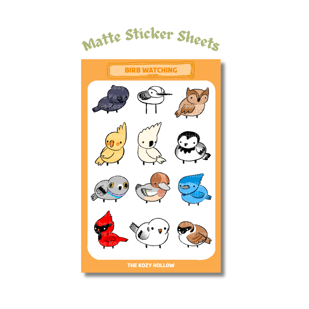 Birb Watching Sticker Sheet