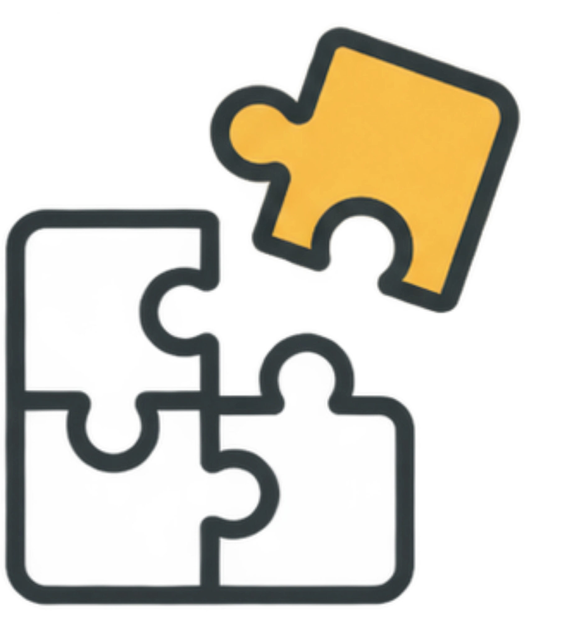Gear and puzzle icon representing how the pieces of a hiring process work together.