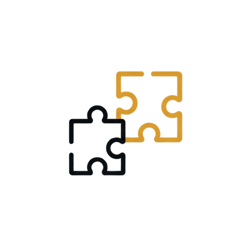 Interconnected puzzle pieces representing fit and connection in hiring.
