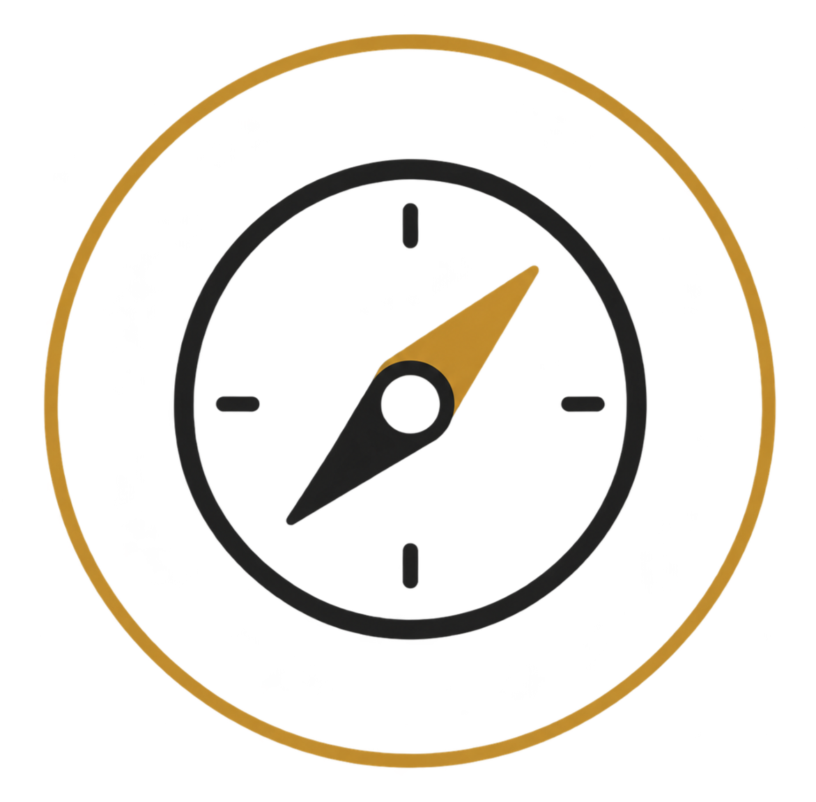 Compass icon representing direction and guidance throughout the hiring process.