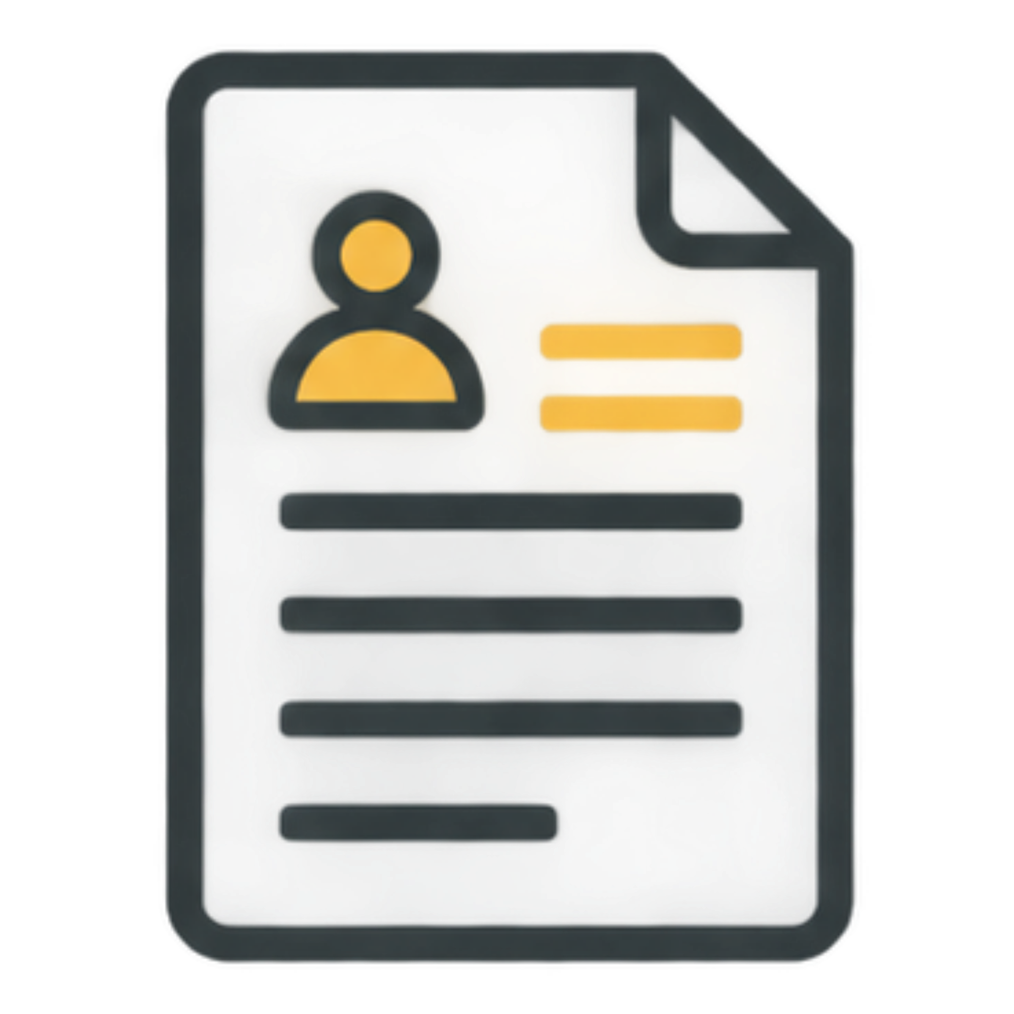 Candidate profile icon representing résumé and experience.