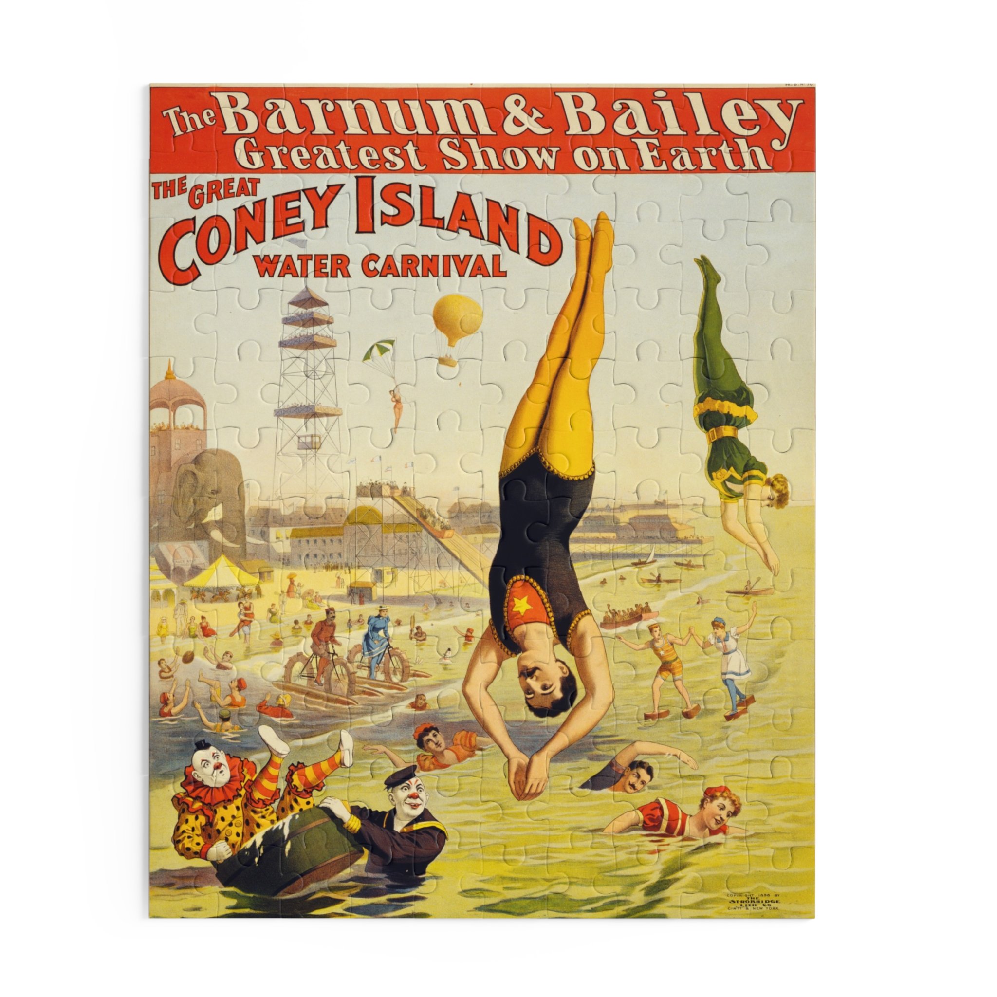 The Great Coney Island Water Carnival, 120 Piece Puzzle