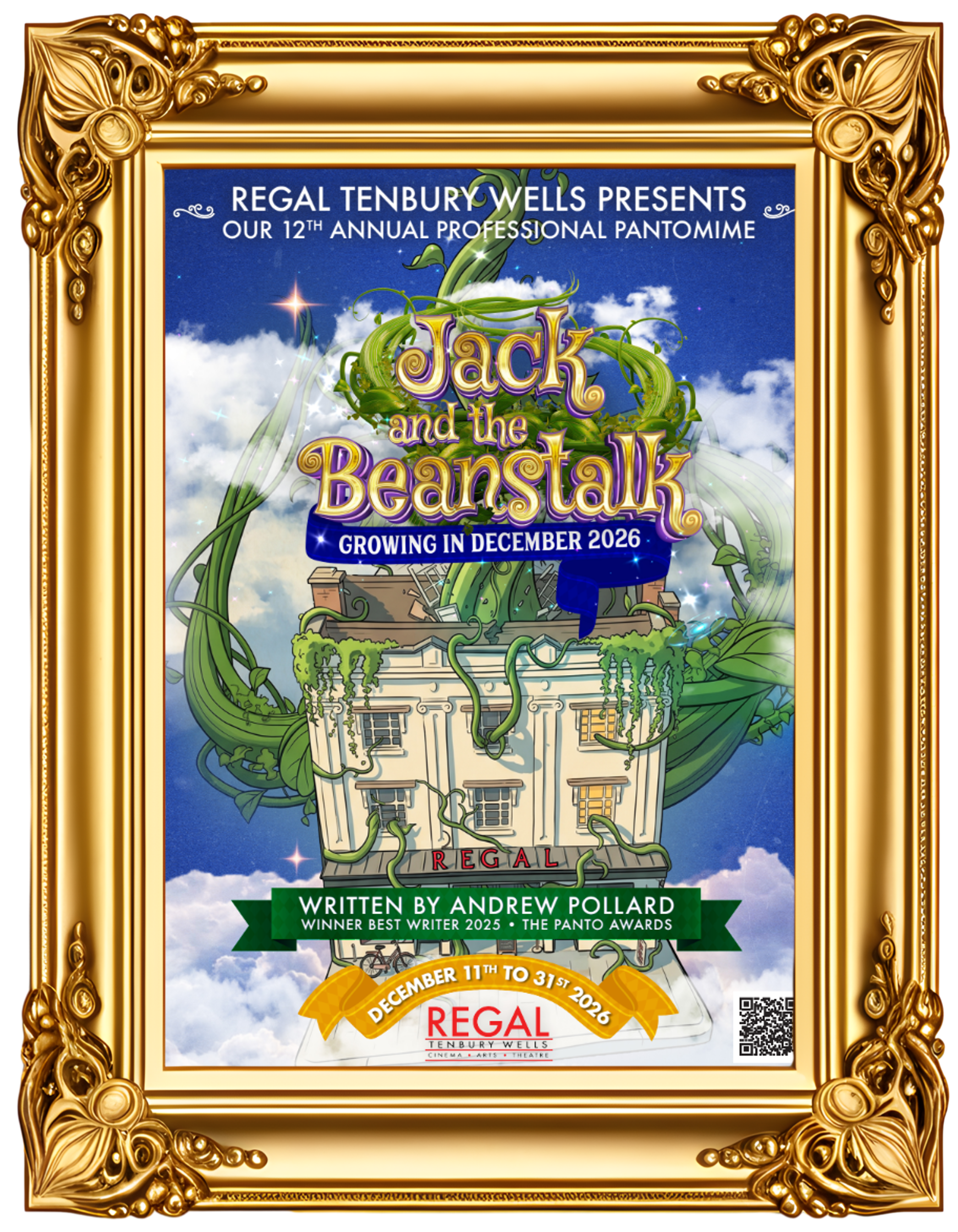 A poster for the 12th annual professional panto