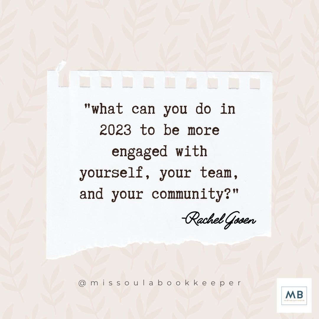 Becoming more engaged with yourself, your team and your community.