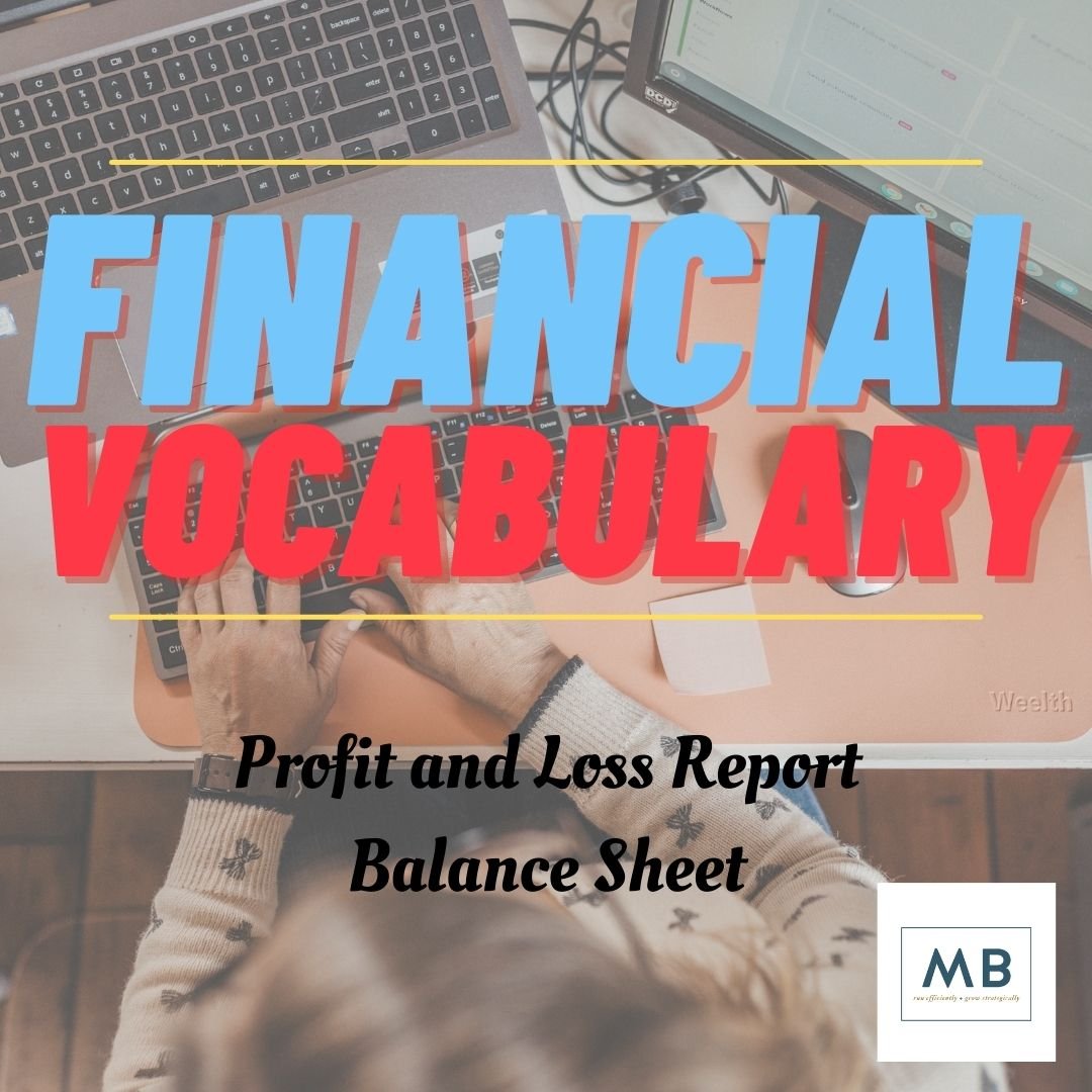 FINANCIAL VOCABULARY: Profit and Loss Report and Balance Sheet