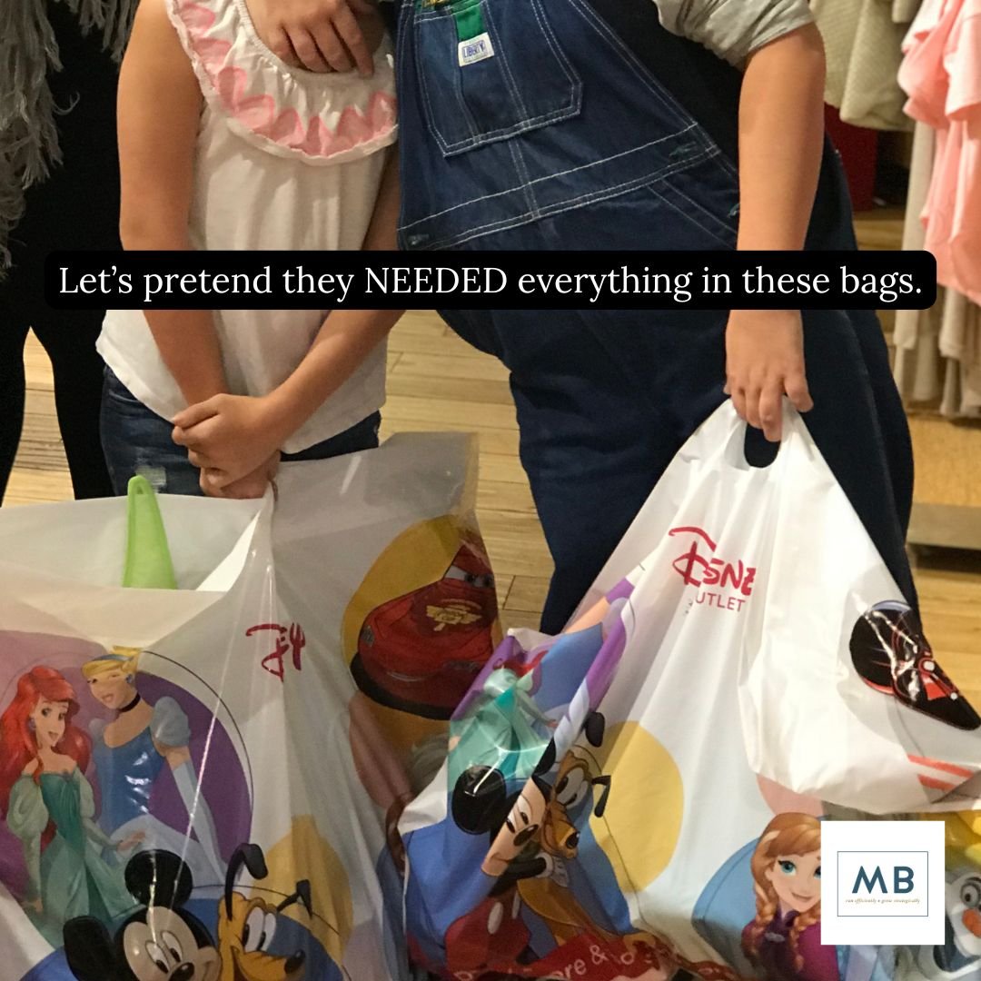 Let’s pretend they NEEDED everything in these bags.