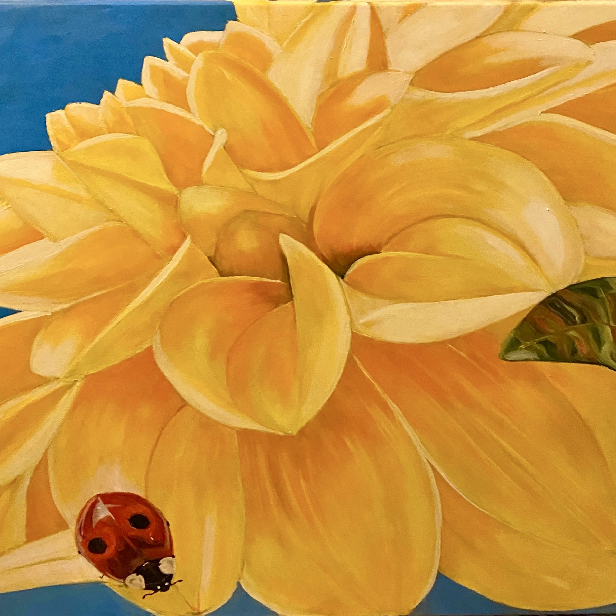 Ladybird.
Oil on Canvas.
60x60cm.
Available