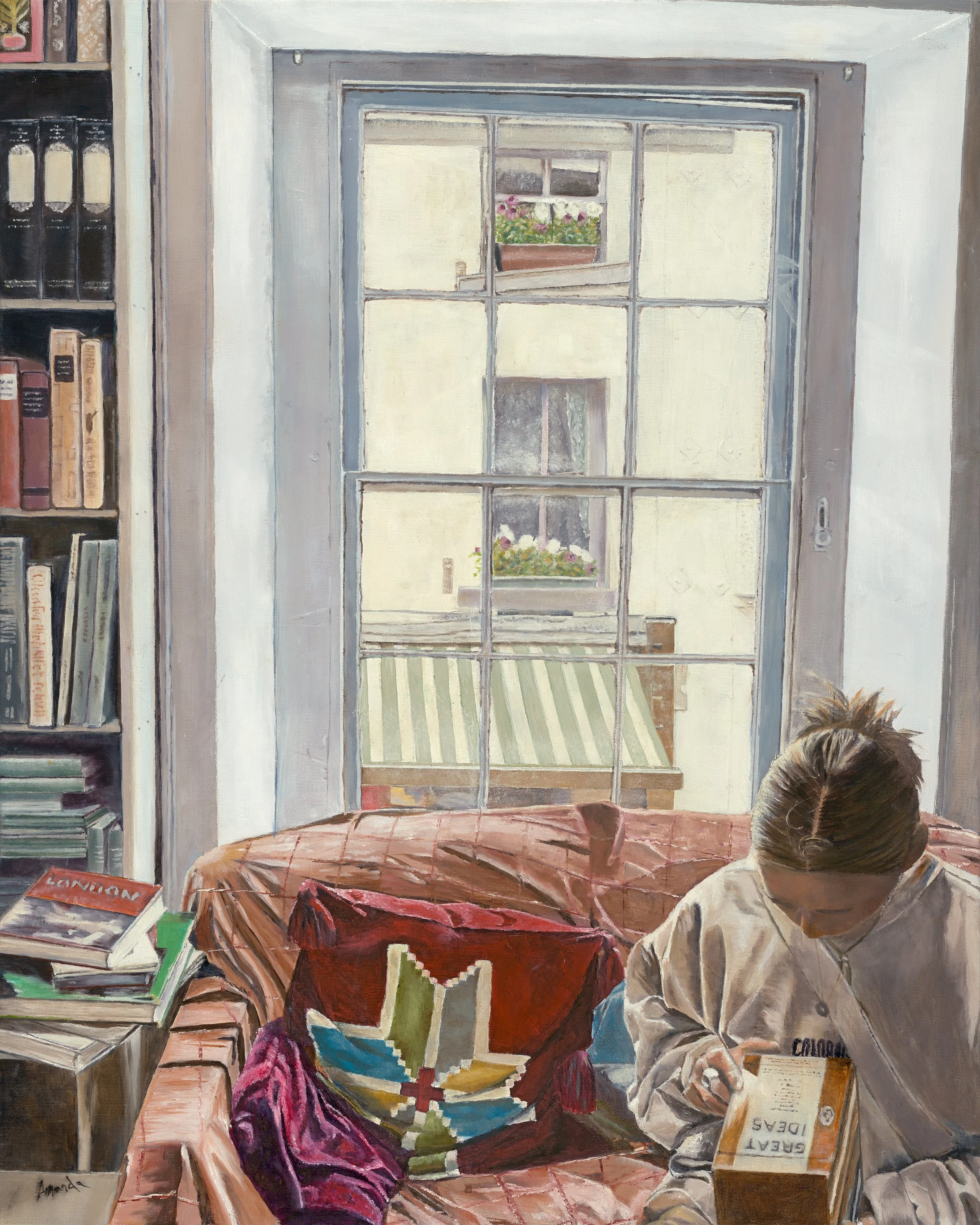 A Quiet Moment.
Oil on canvas.
50x70cm.
Private Collection