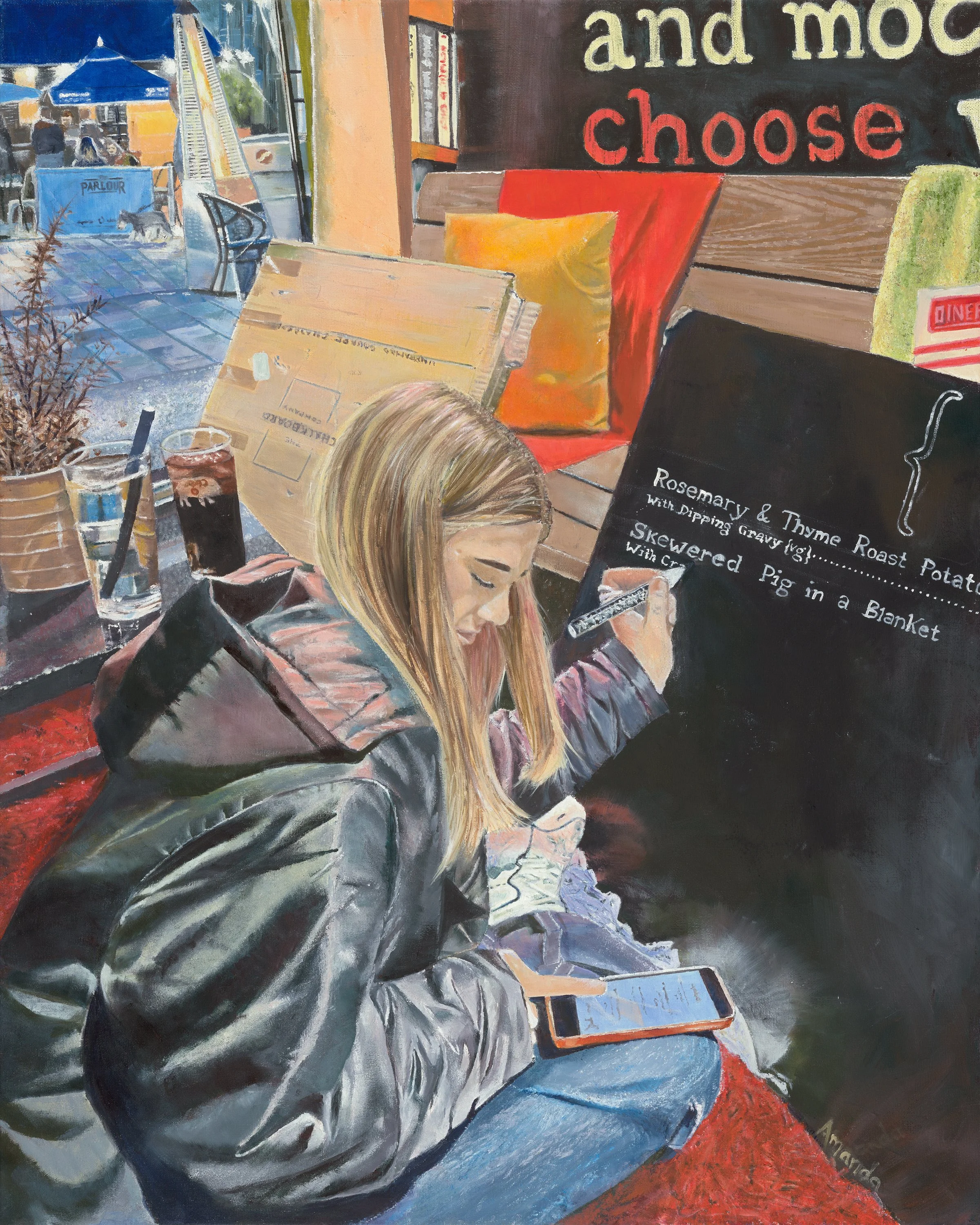 Avoiding the Rush.
Oil on canvas.
50x70cm.
Private collection