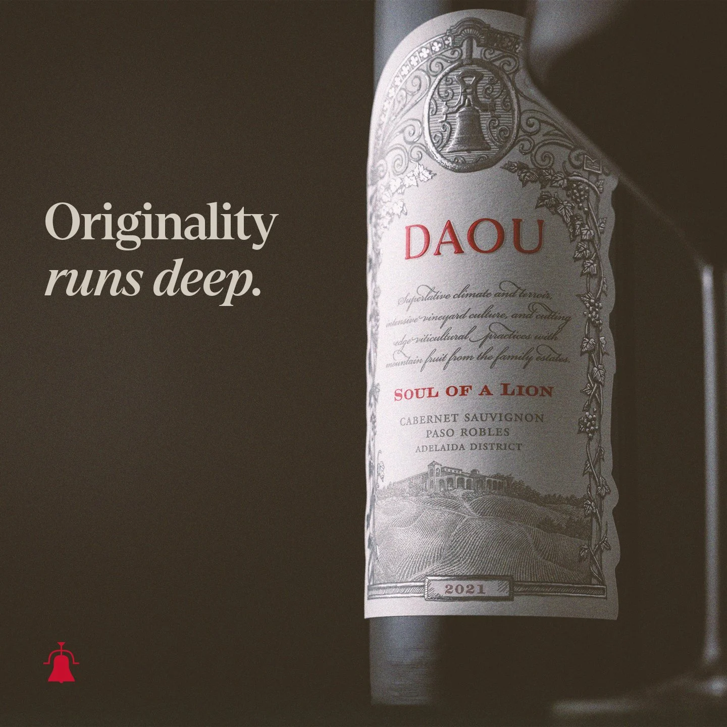 Introducing the product with the retargeting campaign.  Captions in the campaign highlight the qualities of the wine. 