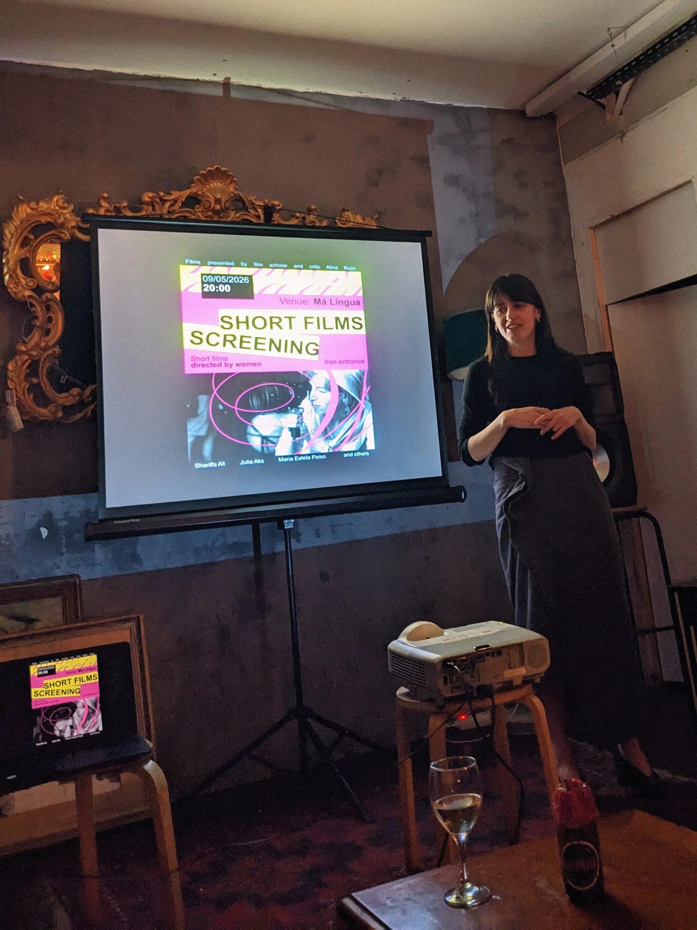 Short film night lisbon alina kuzo presenting