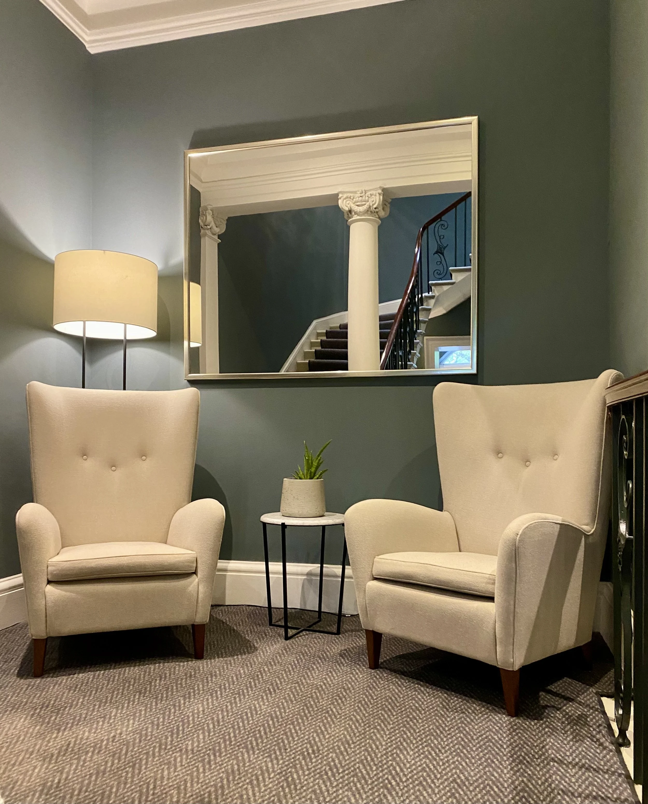 Waiting area at Dr Gisele Caseiras's practice.
