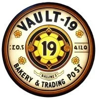 Vault-19 Bakery and Trading post logo, click to visit their site.