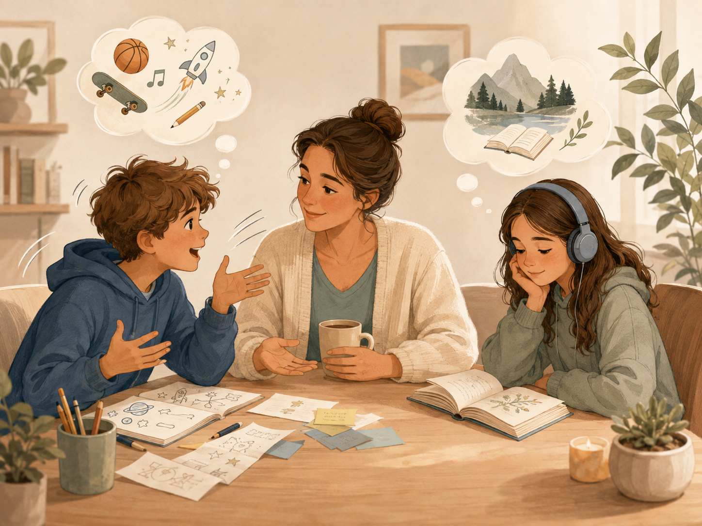 mom with adolescents using parenting skills learned in Wayfinder Counseling Therapy