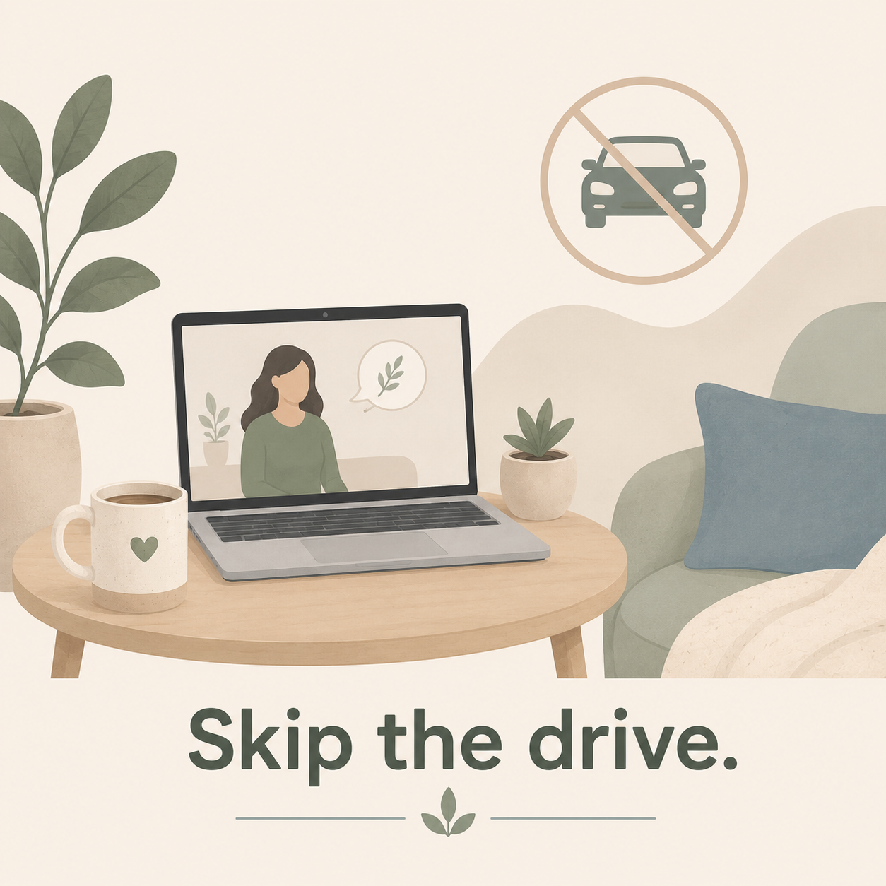 Virtual Therapy in Texas skipping the drive since its virtual., at Wayfinder Counseling Therapy