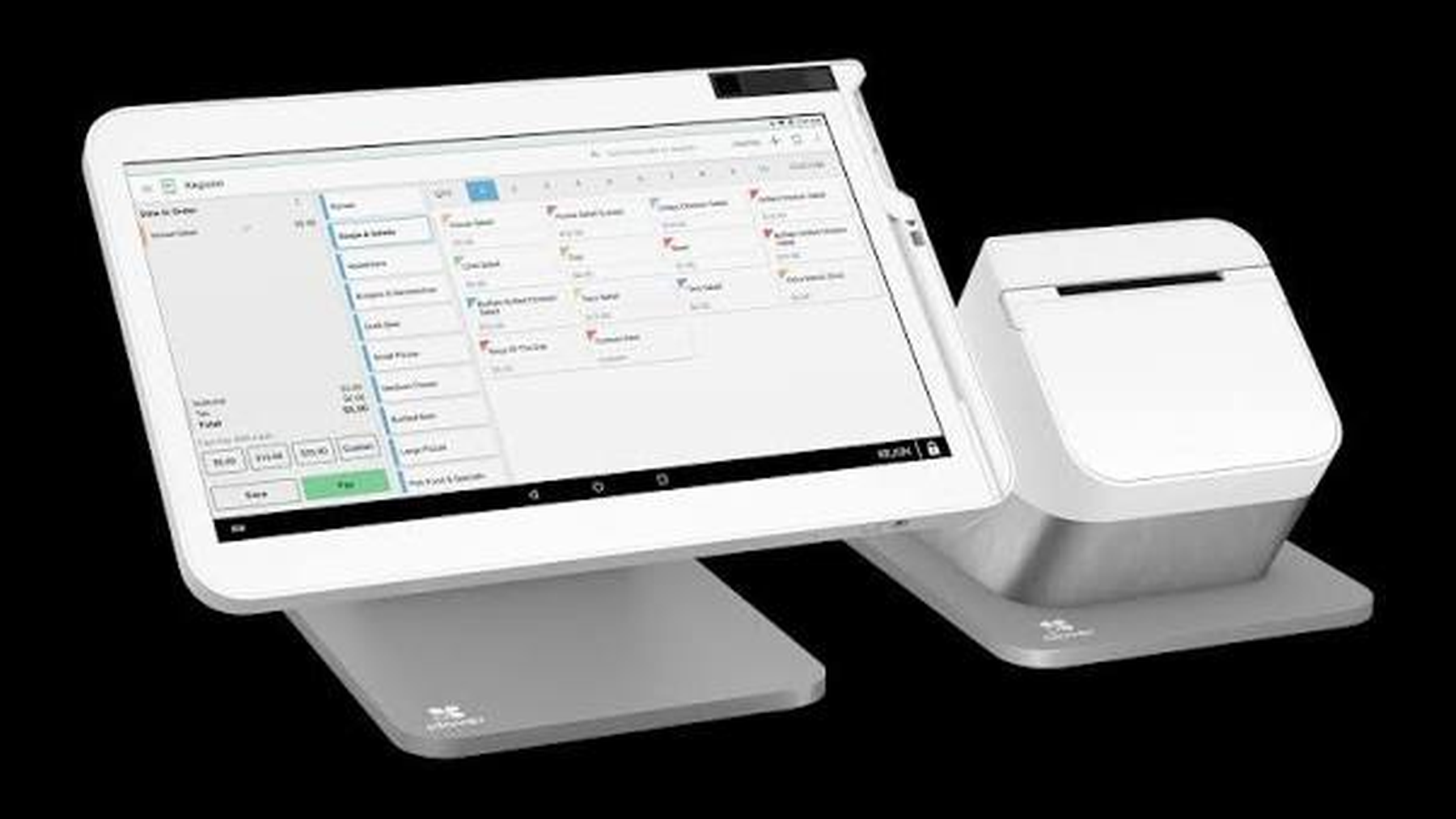Clover Station Duo countertop POS with a customer-facing screen and an attached receipt printer.
