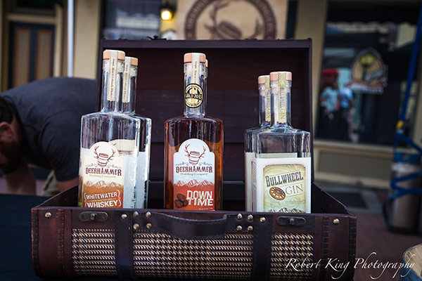 bottles of spirits at the stills in the hills event