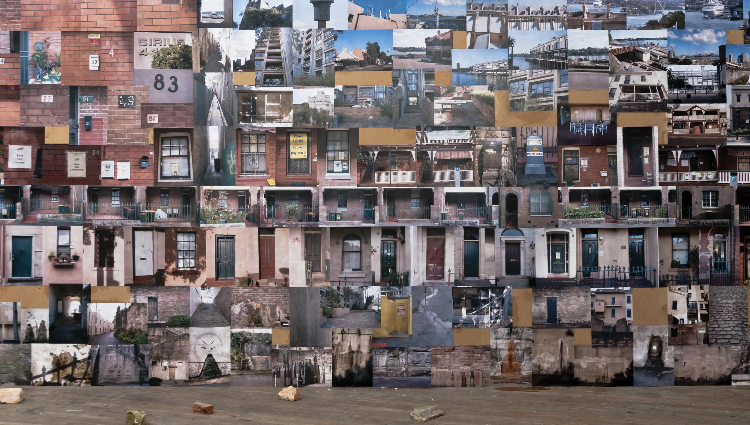 Why Should We Pay For Your Harbour Views? 2014, paper, wood, found materials,
dimensions variable.
Photographer: Greg Piper
