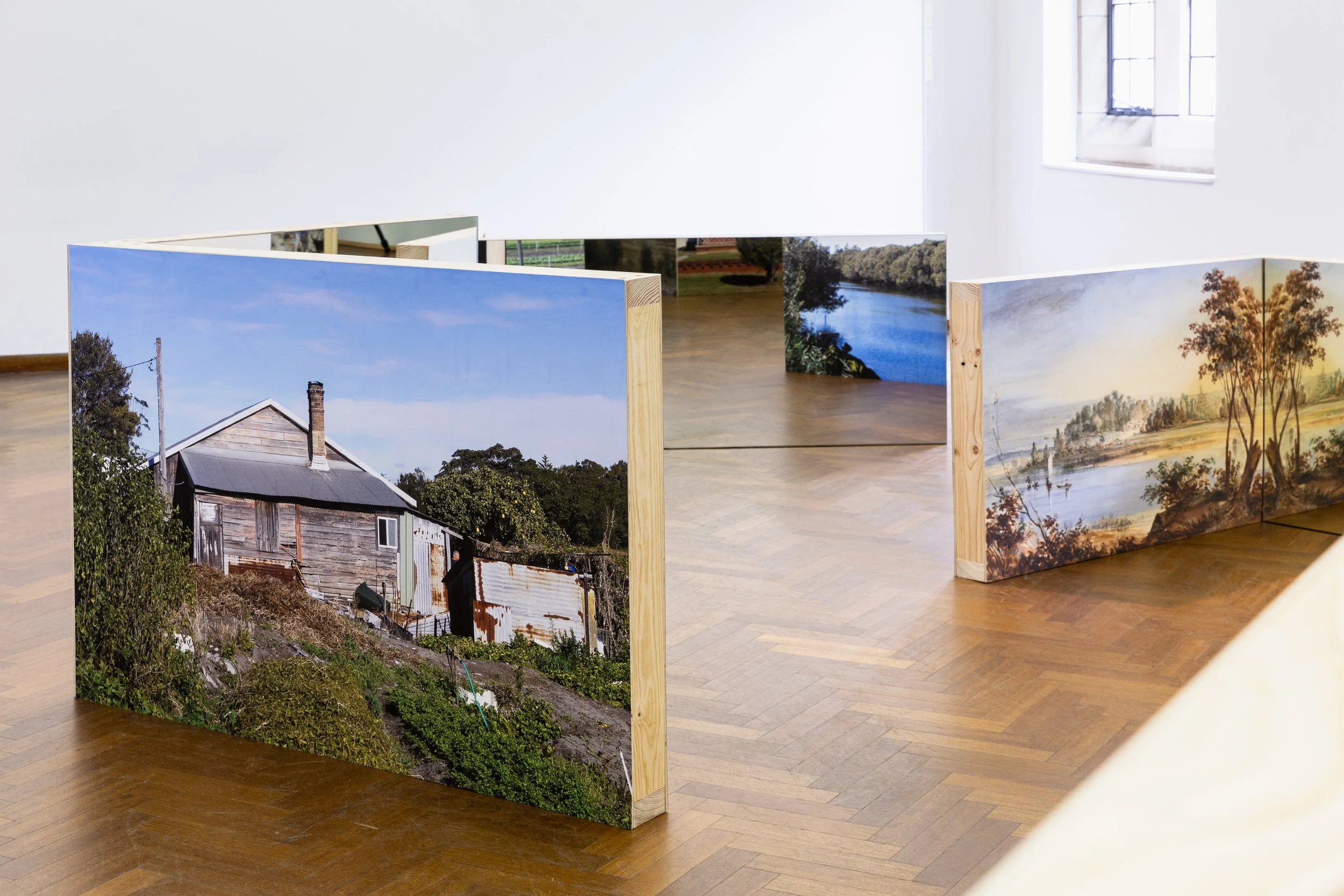A Village Called Arncliffe, 2022, photographic paper, wood, dimensions variable. Photography: Document Photography