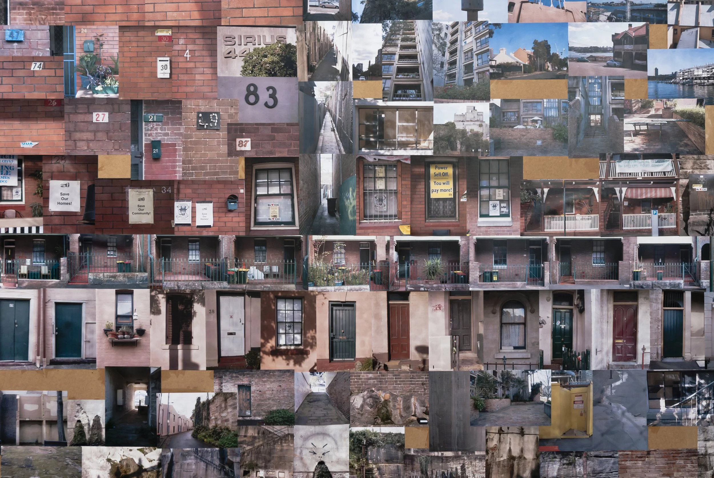 Why Should We Pay For Your Harbour Views? 2014, paper, wood, found materials,
dimensions variable.
Photographer: Greg Piper

