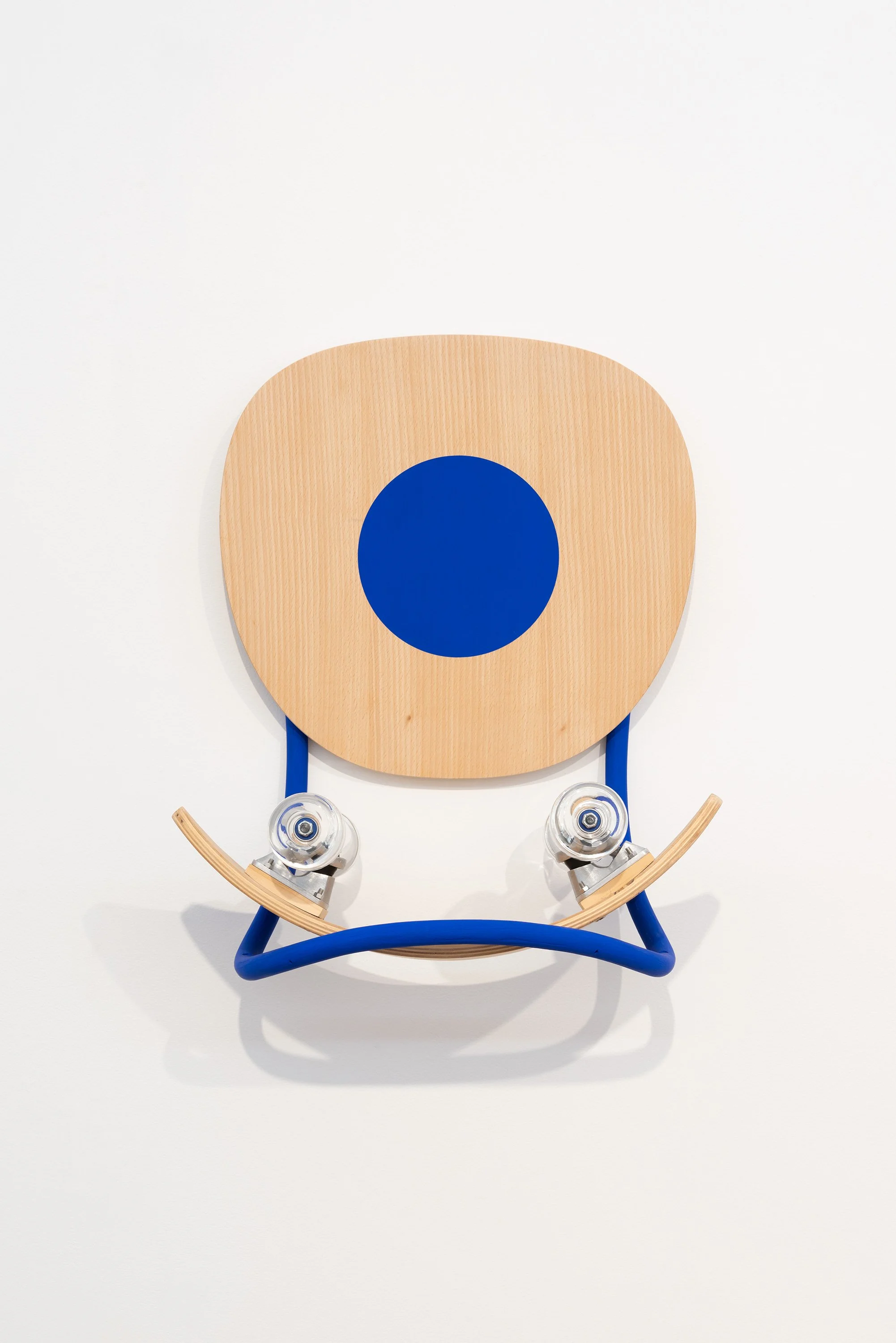 Blue Afterimage, 2026. Found bentwood chairs, glass, aluminium, fittings, paint. 620x475x285mm. Photographer: Gary Trinh