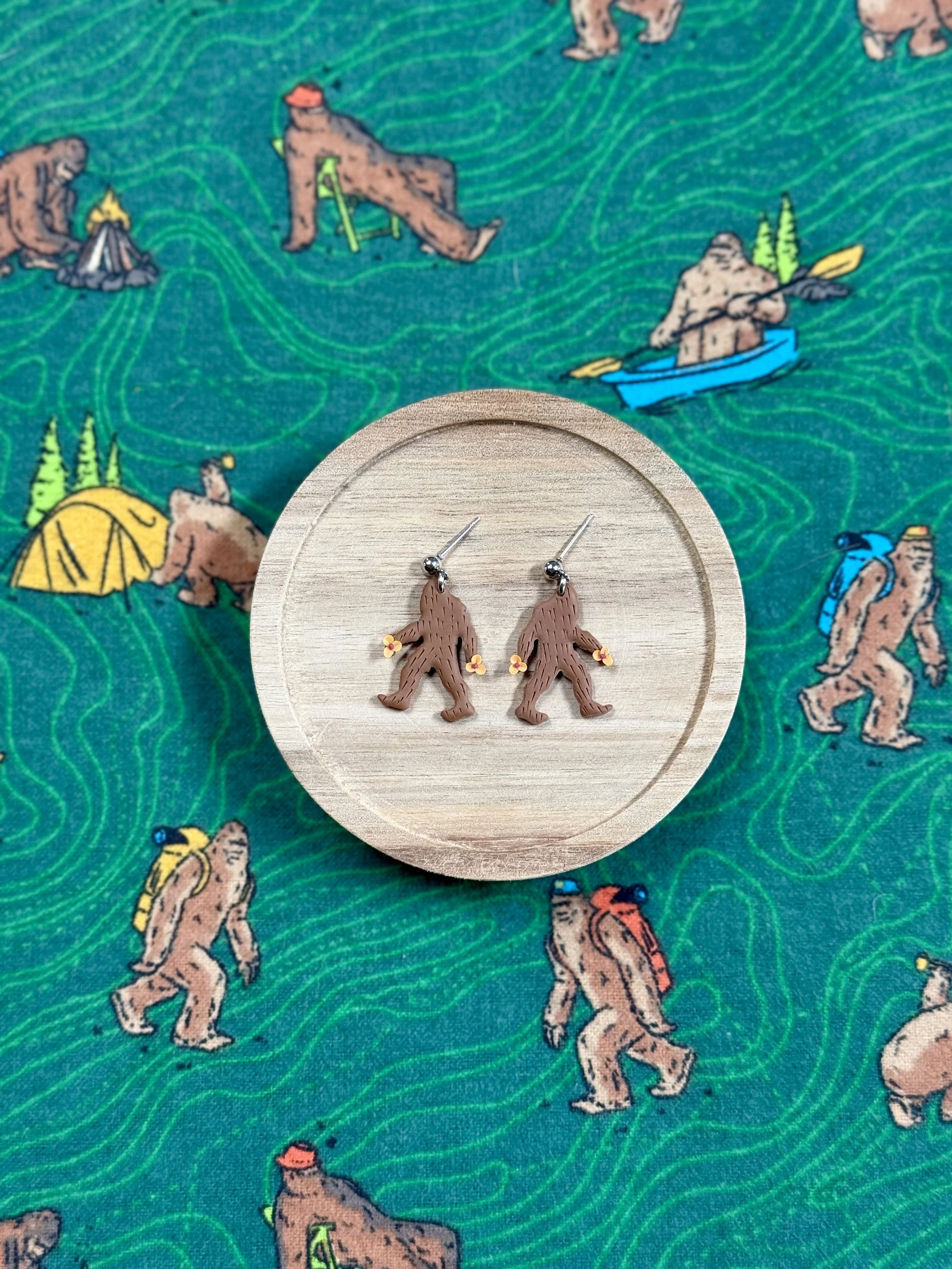 Floral Sasquatch Dangles